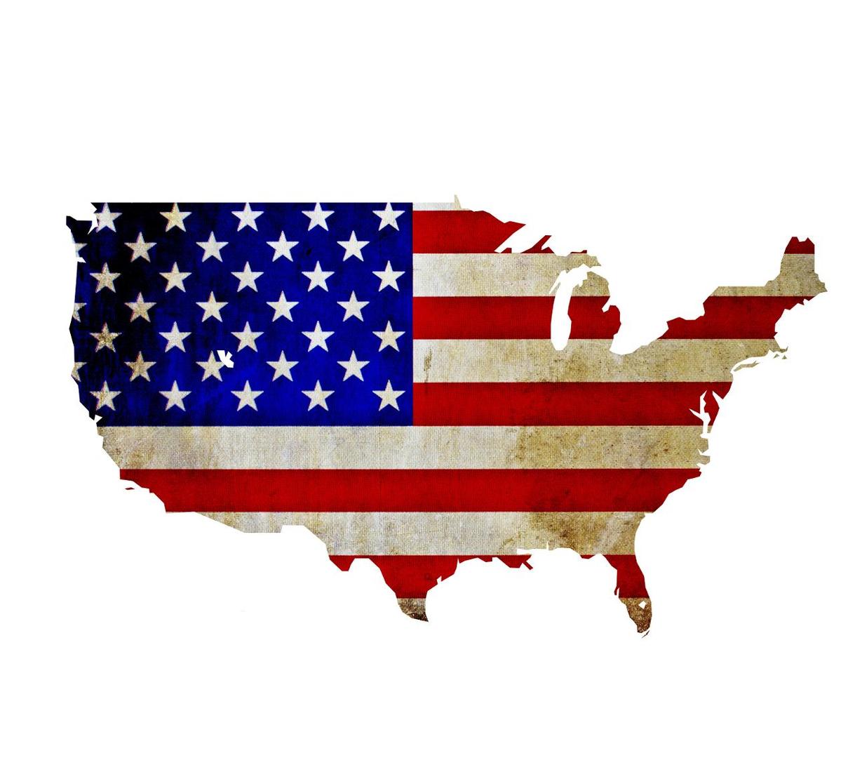 Flagge Shape USA