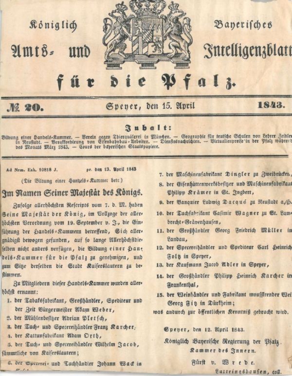 kgl Amtsblatt 15041843