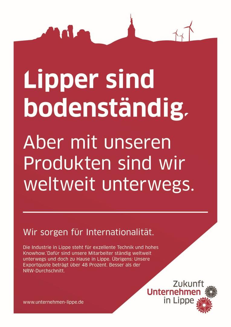 Das Bild zeigt ein Flyer, der Standortinitiative