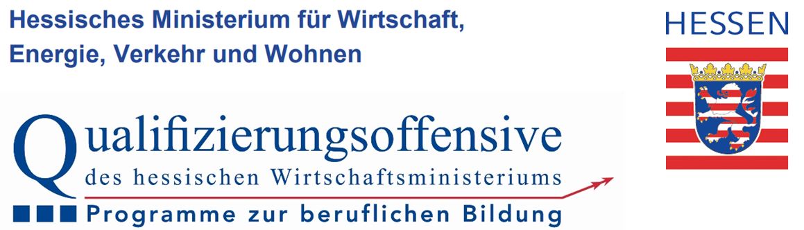 Hessenwappen und Logo Qualifizierungsoffensive