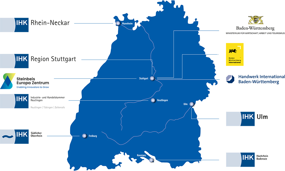 Übersicht über die Partner der EEn in Baden-Württemberg