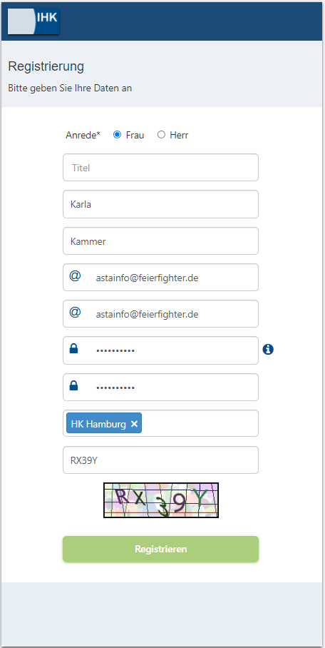 Screenshot Anwendung ASTA-Infocenter