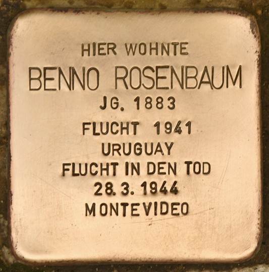 Stoplerstein Benno Rosenbaum