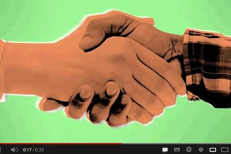 Handshake, Bild aus den Youtube-Videos "Das perfekte Bewerbungsgespr&auml;ch" der IHK D&uuml;sseldorf