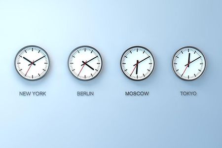 Uhren unterschiedlicher Zeitzonen