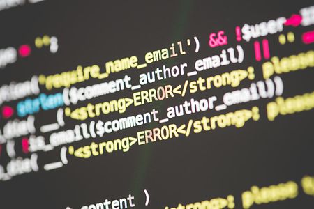 html-Code auf einem Bildschirm