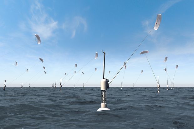 Sky Sails auf dem Meer