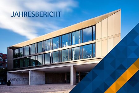 Cover des IHK-Jahresberichtes, auf dem das Ludwig-B&ouml;lkow-Haus abgebildet ist