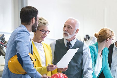 Industriedesign-Team in einer Sitzung