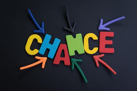 bunter Schriftzug Chance