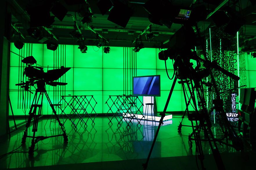 Filmstudio mit Greenscreen