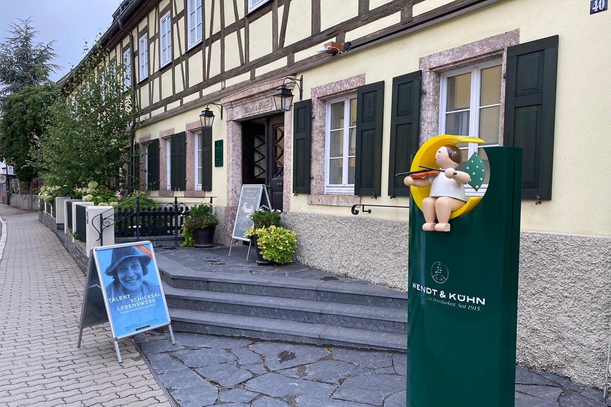 Ansicht eines Hauses mit Fachwerk