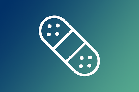 Das icon zeigt ein wei&szlig;es Pflaster