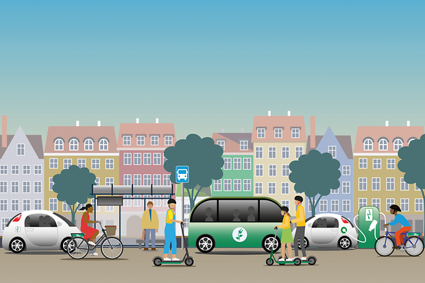 Grafik urbane Mobilit&auml;t