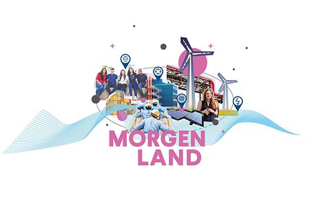 Grafik zum Zukunftsprogramm der IHK Aachen mit dem Schriftzug MorgenLand