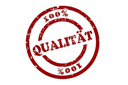 rundes Siegel mit Rand und Schriftzug 100 Prozent Qualit&auml;t
