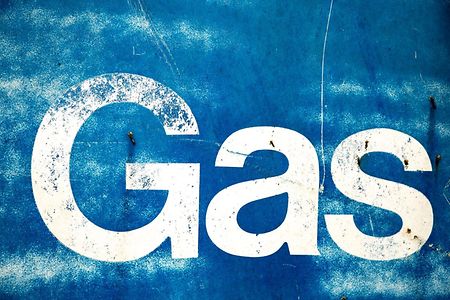 Schriftzug Gas
