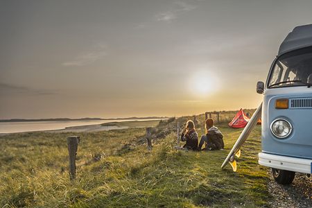 die Bucht K&ouml;nigshafen auf Sylt bei Sonnenuntergang
