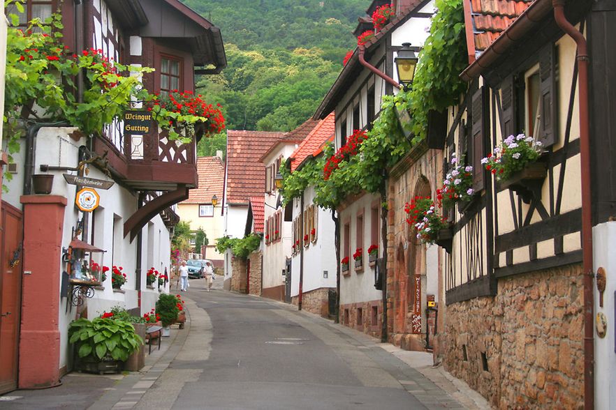 Stra&szlig;e in Hambach in der Pfalz