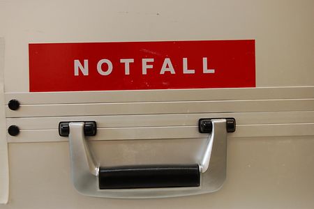 Griff eines Notfallkoffers