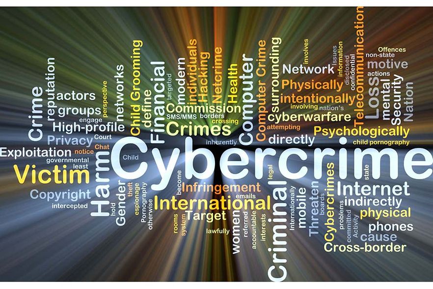Background,Concept,Wordcloud,Illustration,Of,Cybercrime,Glowing,Light