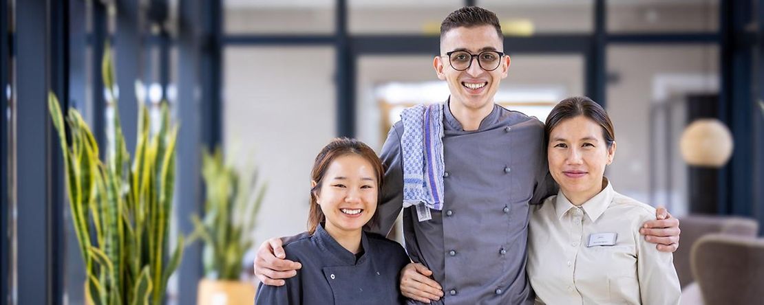 Portr&auml;t von (v.l.) Thi Thu Hien Le, Fahd Themri und Thi Ai Chau Nguyen.