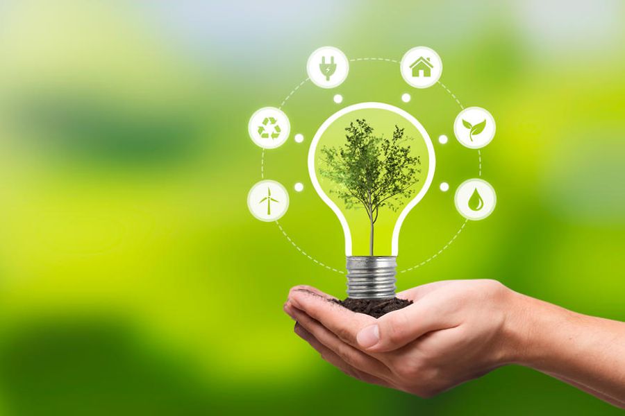 Renewable, sustainable energy sources concept