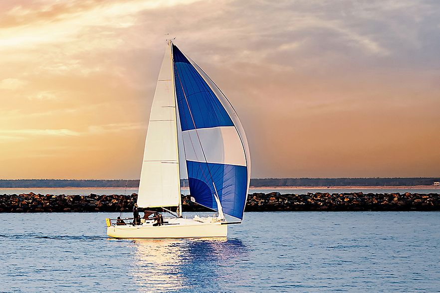 Segelboot auf der Ostsee