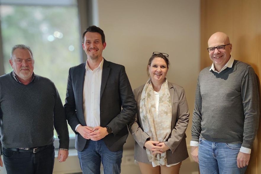 v.l. Thomas Becker, Kai Wiedemann, Veronika Pommer und Matthias Lettermann 