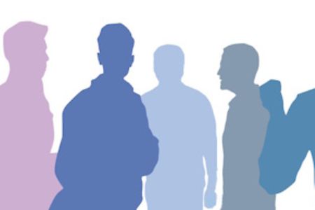 Symbolbild; farbige Silhouetten von Menschen