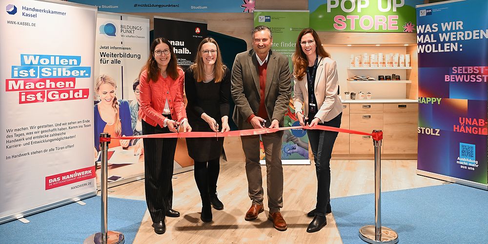 Akteure beim IHK-Ausbildungs-Pop-Up-Store