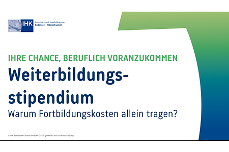 Titelseite des KI-Videos zum Weiterbildungsstipendium