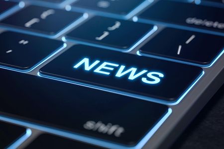 Schriftzug "News" auf einer Computer-Tastatur