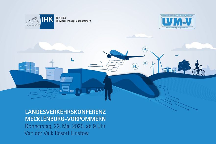 Grafik zur Landesverkehrskonferenz 2025 mit diversen Verkehrsmitteln