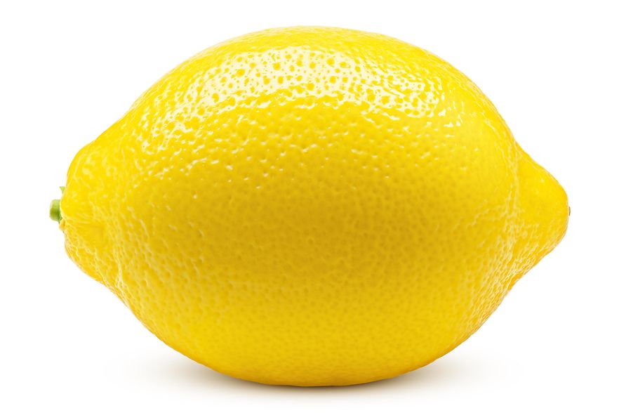 Eine gelbe Zitrone