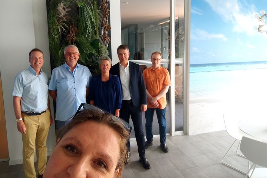 Veronika Pommer bei Insiders Technologies, Philipp Pongratz, Dieter Rombach, Beate Kimmel, Werner Weiss, Tim Littig