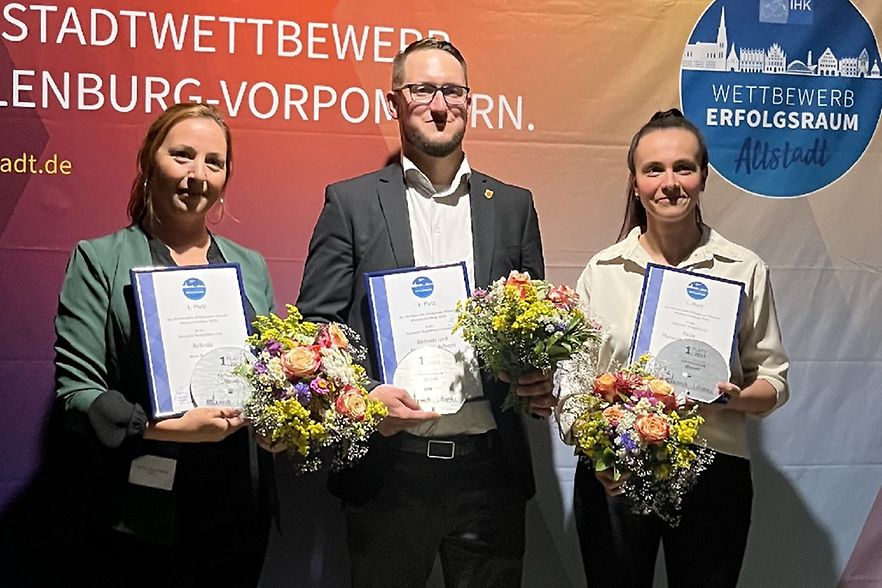 Preistr&auml;ger des Wettbewerbs Erfolgsraum Altstadt 2025 f&uuml;r Westmecklenburg