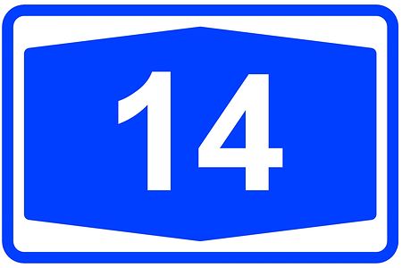 Schild Autobahn 14