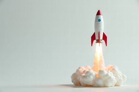 Bild einer Rakete beim Start