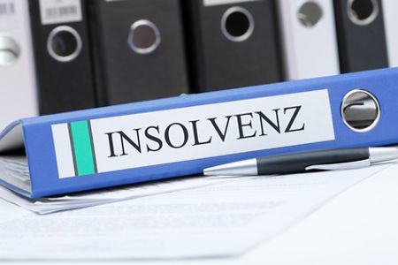 Aktenordner mit Aufschrift Insolvenz