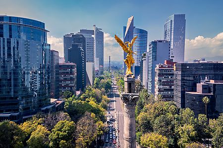 Golden Angel atop Monument in Mexico City