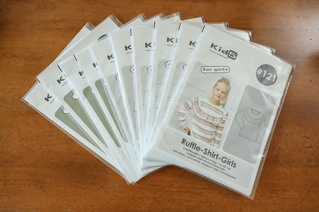 Verpackte Schnittmuster für ein Nähprojekt
