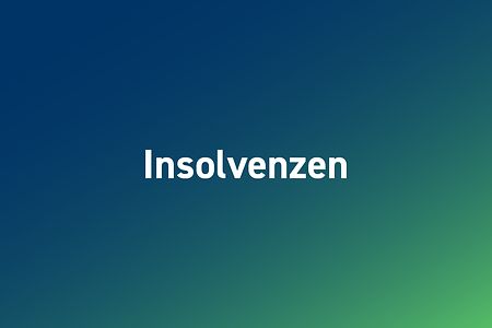 Grafik mit der Aufschrift "Insolvenzen"
