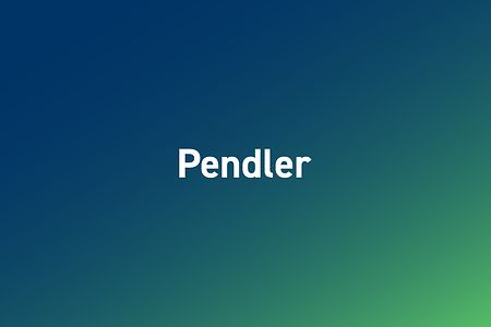 Blau gr&uuml;nes Hintergrundbild, darauf der Text Pendler.
