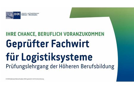 Titelseite des KI-Videos zum Gepr&uuml;ften Fachwirt f&uuml;r Logistiksysteme