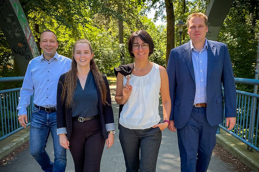 Das Nachfolgeteam um Ronald Hamsch (l.)
