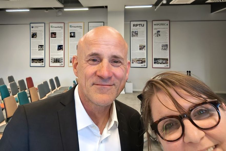 Betriebsbesuch bei Genaco Consulting Kaiserslautern Georg Nauerz mit Veronika Pommer