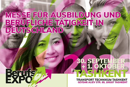 Ein Poster f&uuml;r die Messe berufsEXPO in Tashkent in 2026