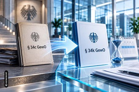 &Uuml;bergang von &sect; 34c GewO zu &sect; 34k GewO