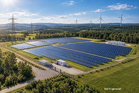 Solar-Park, Speicher, Windr&auml;der